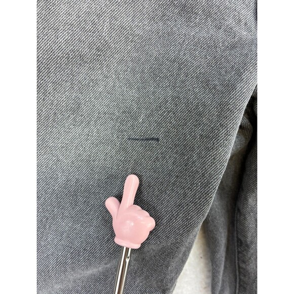 RSQ 90s High Rise Straight Jeans Womens 26 Gray Distressed Y2K Grunge Denim - Picture 6 of 15